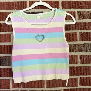 Women’s Striped Pastel Tank Top